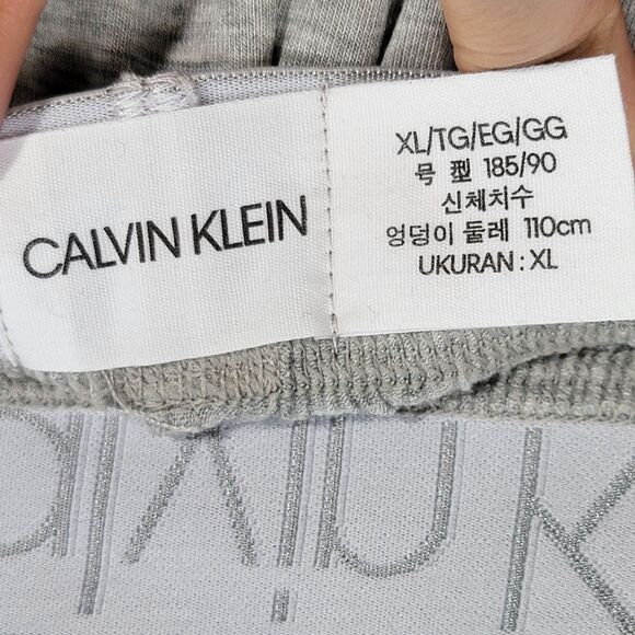 Calvin Klein Gray Heather Embossed Icon Lounge Sleep Pants Women's Size XL - Picture 3 of 10